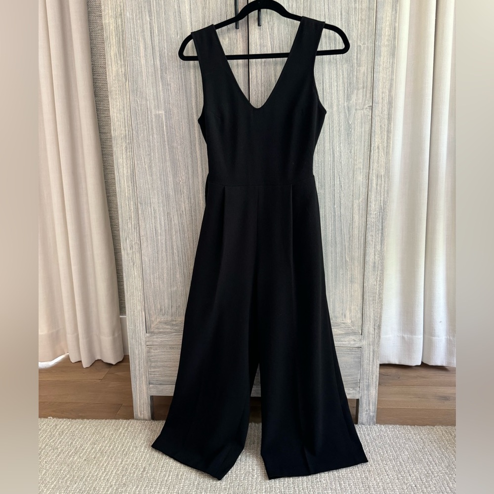 Club Monaco Torela Cropped Wide Leg Pant Jumpsuit  Waist Tie